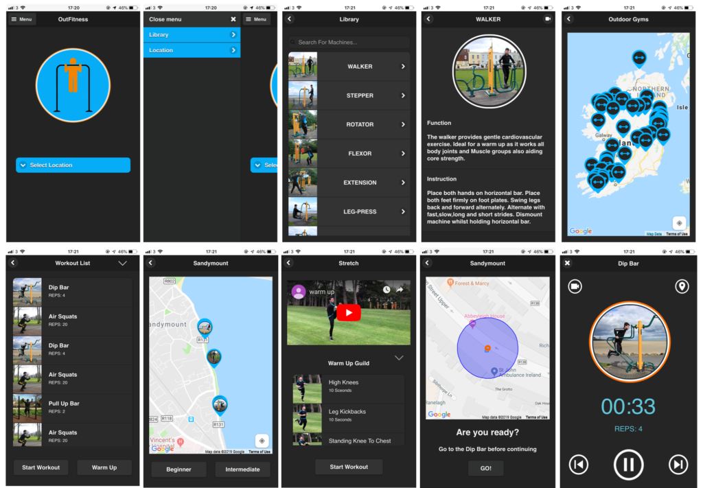 app workout wireframes - UI & UX Design