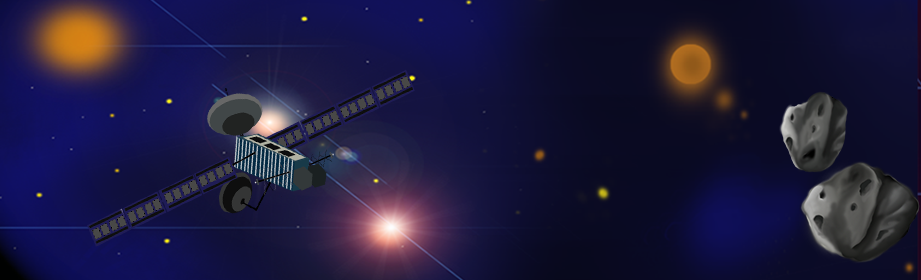 Graphic of Astro-LL gameplay in space