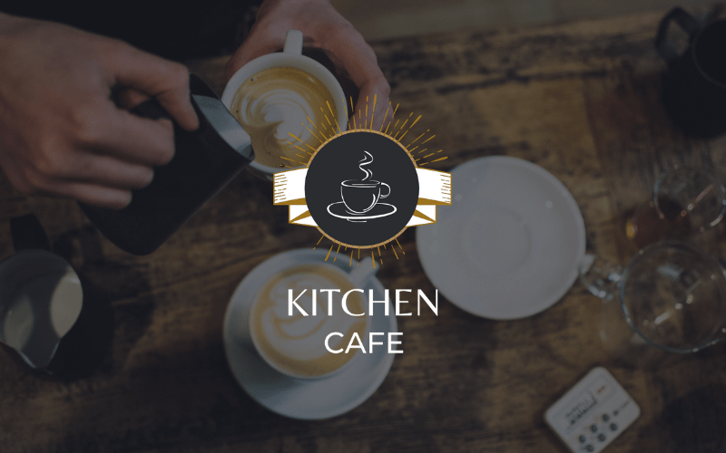 kitchen cafe logo on top of a coffee table